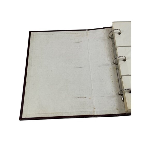 Vintage Burgundy 3-Ring Binder Photo Album With 45 Pages & Gold Embossed C139 - Picture 7 of 10